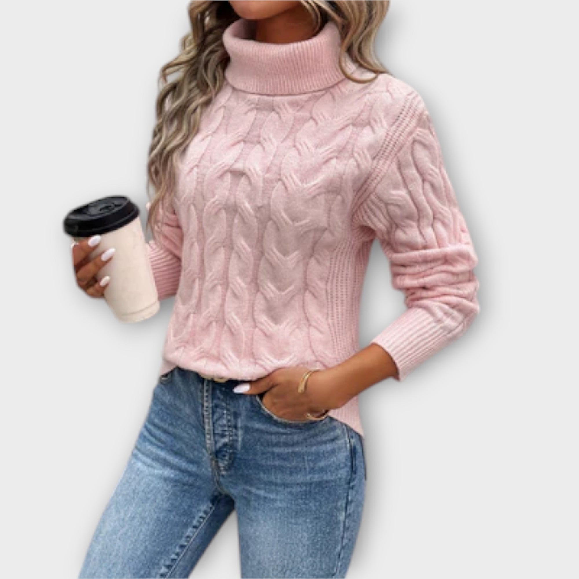 Amelia – Elegant Turtleneck Sweater Knitted